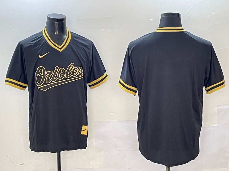 Men Baltimore Orioles Blank Black Gold Game 2025 Nike MLB Jersey style 1